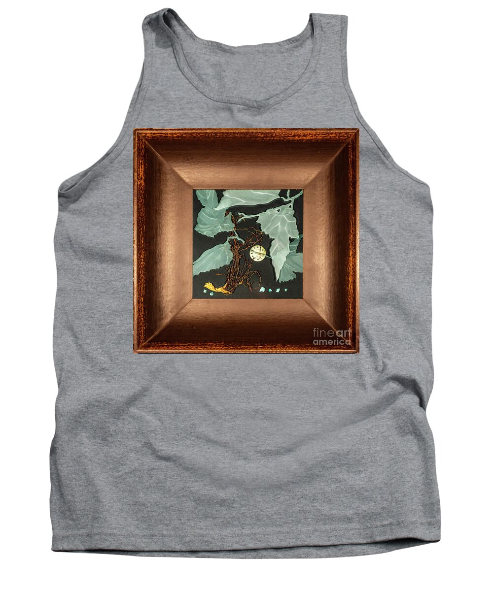 Leaves Tank Top featuring the glass art Remembrance IV with Frame by Alone Larsen