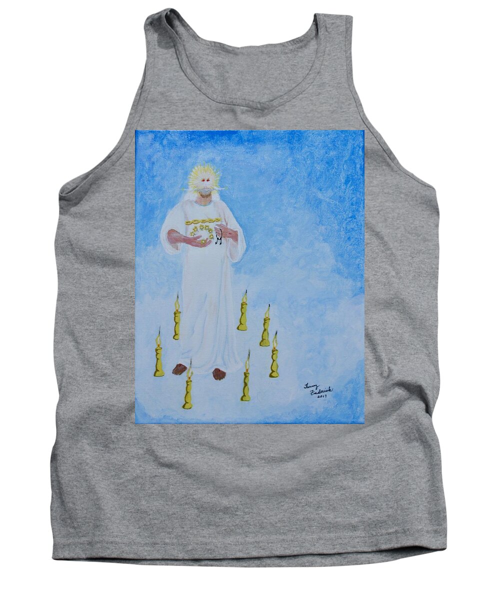 Revelations Tank Top featuring the painting Revelations One by Terry Frederick
