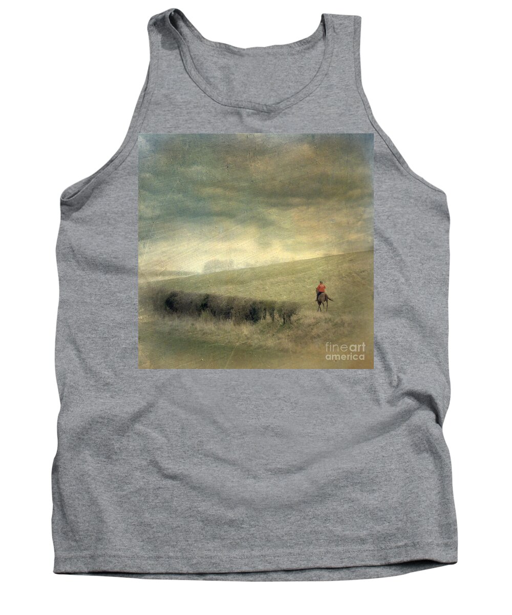 Rider Tank Top featuring the photograph Rider in the Storm by LemonArt Photography