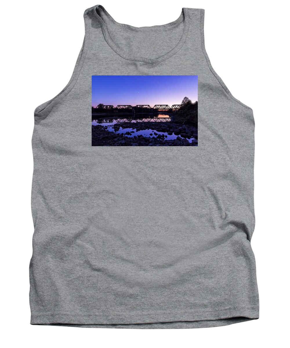 Columbus Tank Top featuring the photograph River Crossing by Alan Raasch