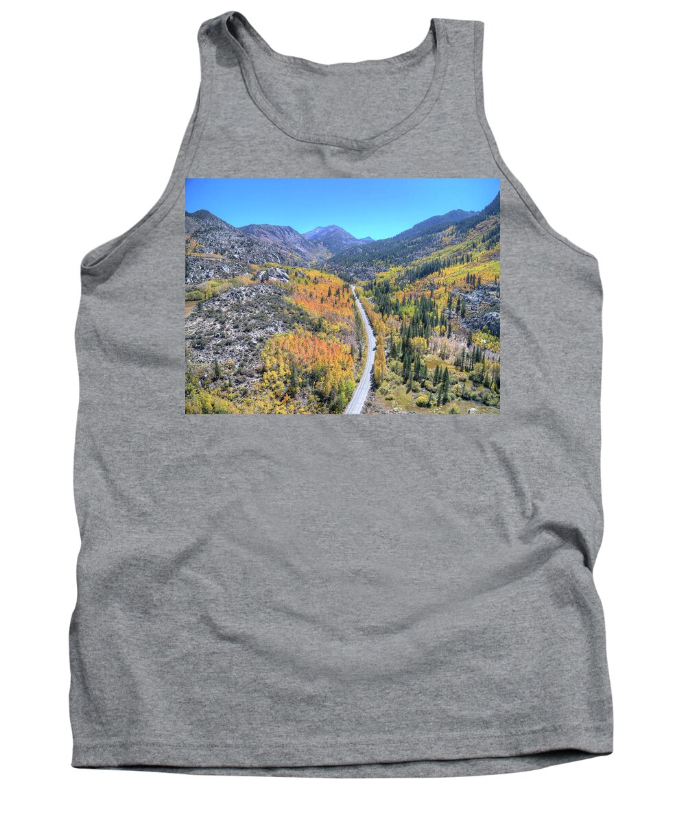 Above Tank Top featuring the photograph Road of Color by David Levy