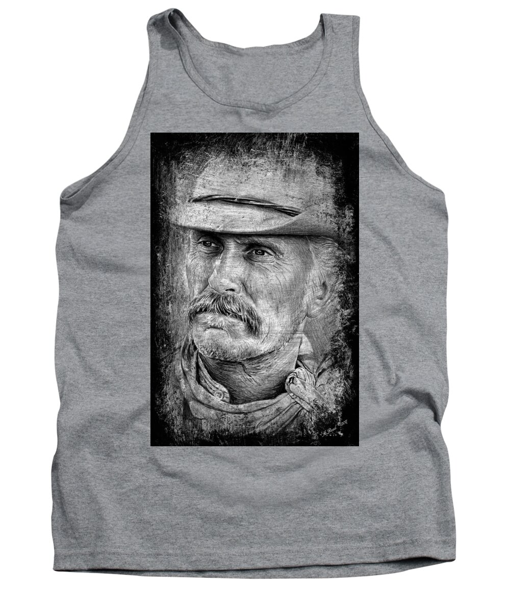 Robert Duvall Tank Top featuring the drawing Robert Duvall as Gus by Andrew Read