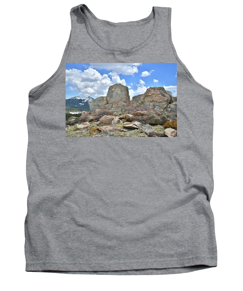 Wyoming Tank Top featuring the photograph Rock Cropping at Big Horn Pass by Ray Mathis
