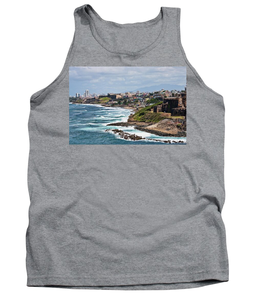 Beach Tank Top featuring the photograph Rocky Coast of Puerto Rico by Darryl Brooks