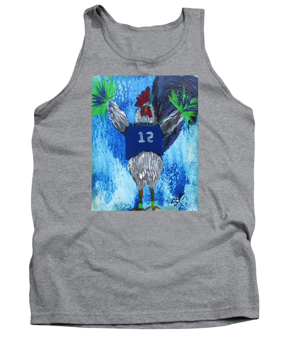 Rooster Tank Top featuring the painting Rodney Rooster by Susan Voidets