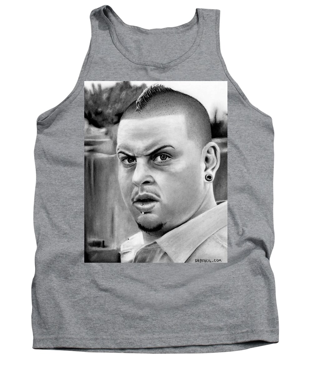 Rodney Rush Tank Top featuring the drawing Rodney Rush as Combo by Rick Fortson