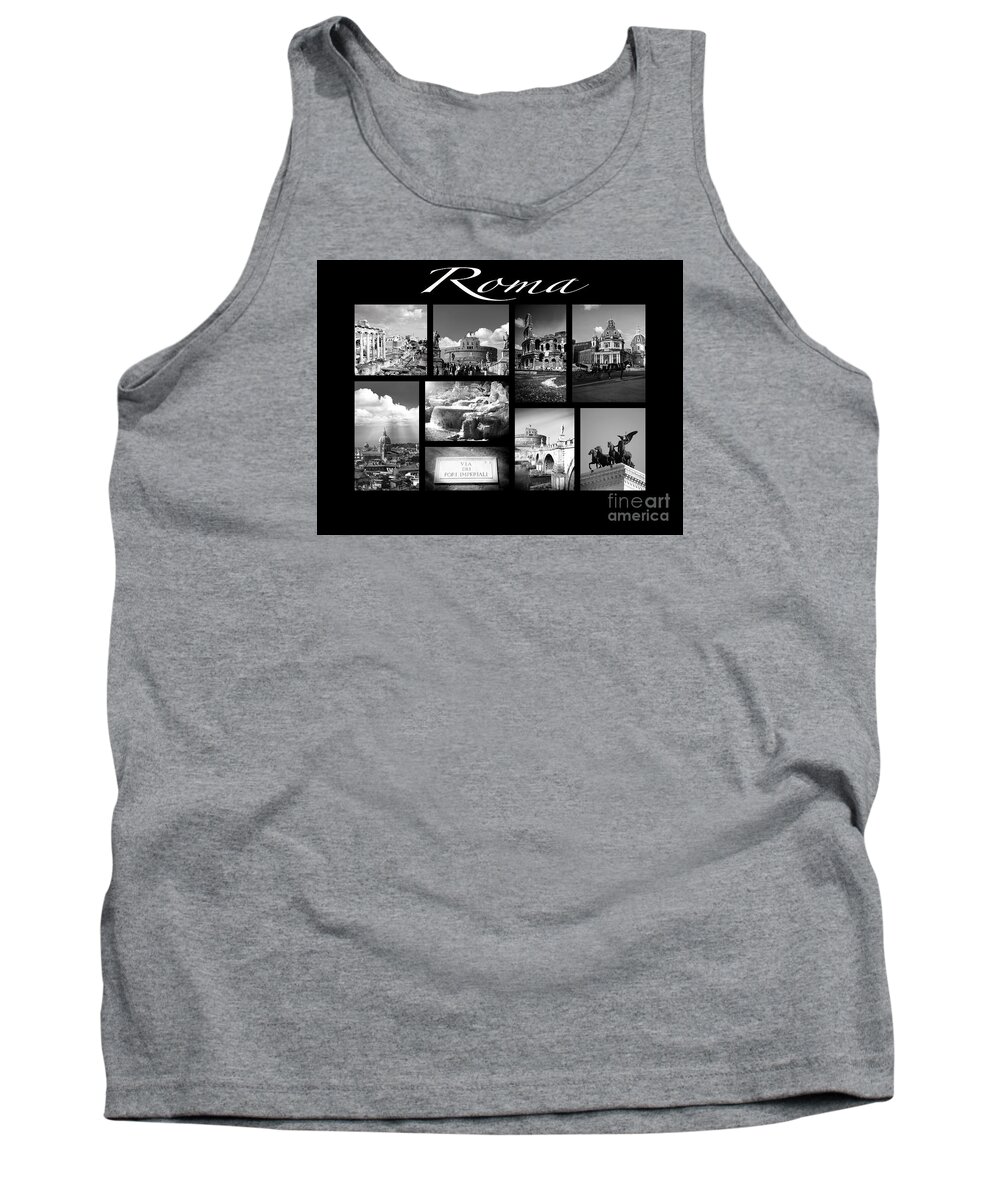 Roma Tank Top featuring the photograph Roma Black and White Poster by Stefano Senise