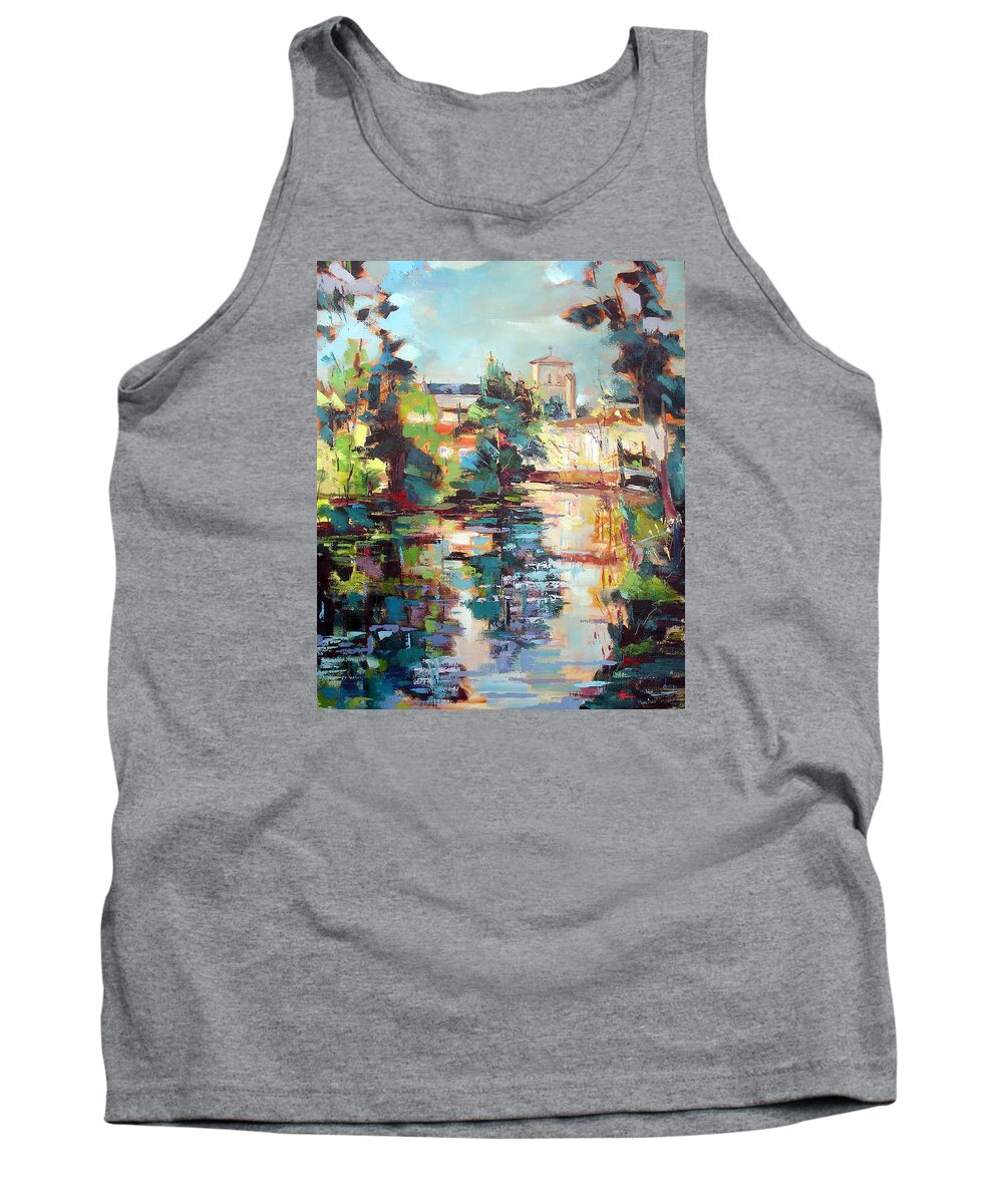 Magne 79 Tank Top featuring the painting Roman Church at Magne 79 by Kim PARDON