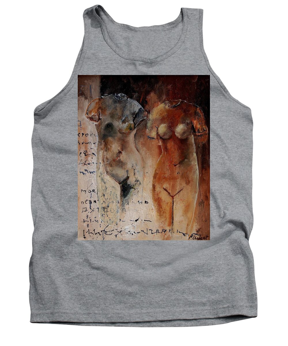 Nude Tank Top featuring the painting Roman Nudes 45 by Pol Ledent