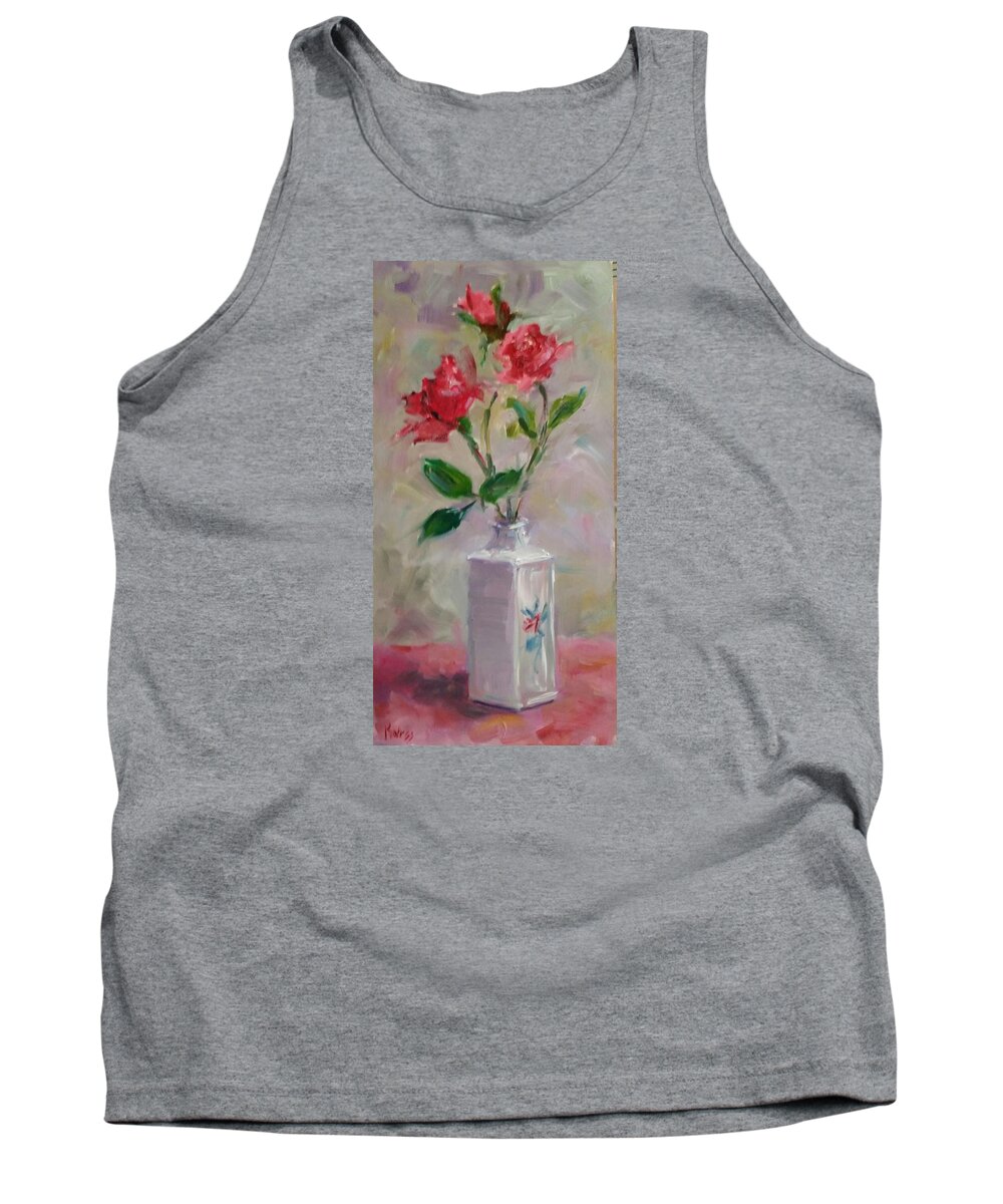 Flowers Tank Top featuring the painting Rose to Thee by Patricia Kness