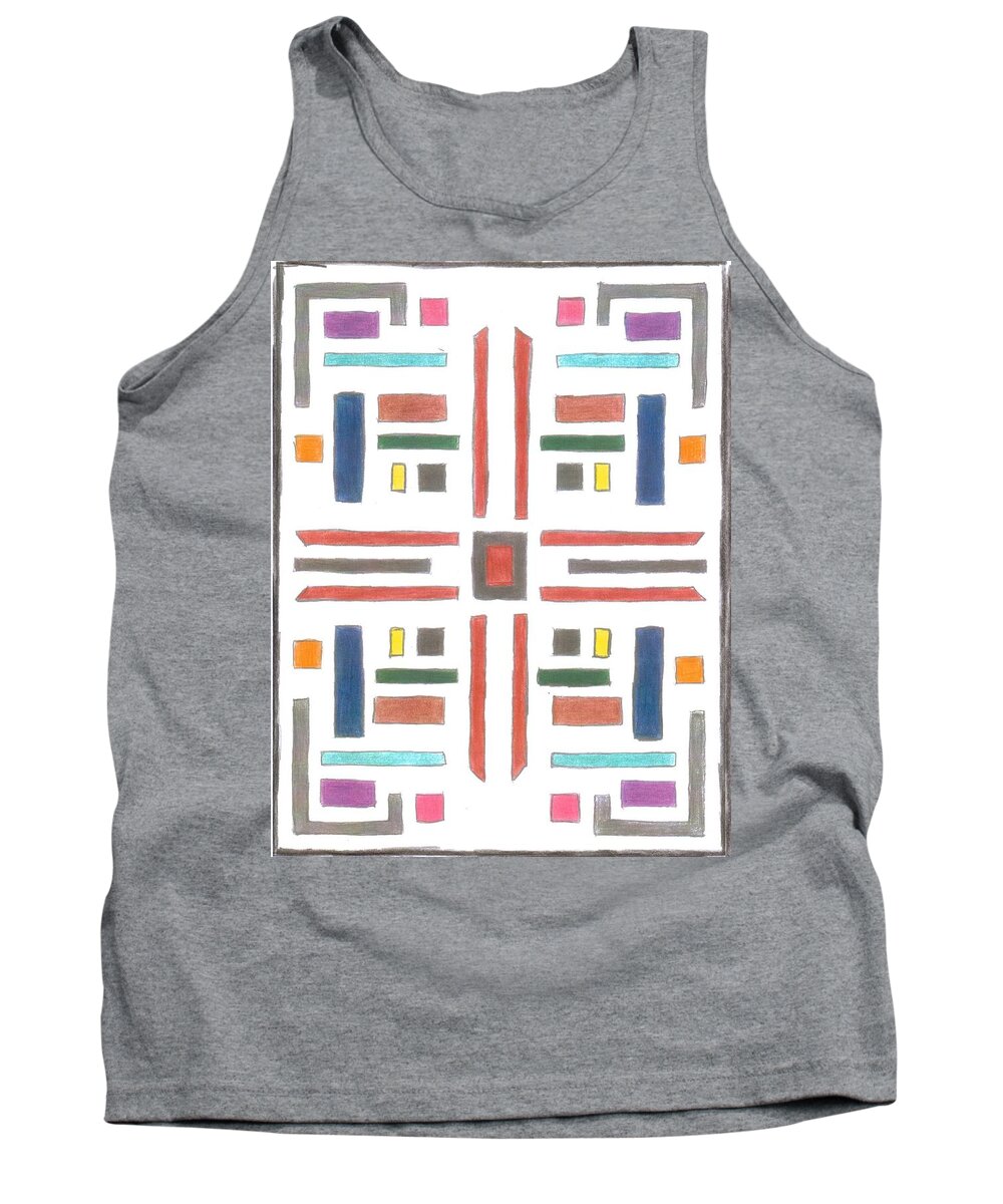 Colorful Tank Top featuring the pastel Rug #1 by Alan Chandler