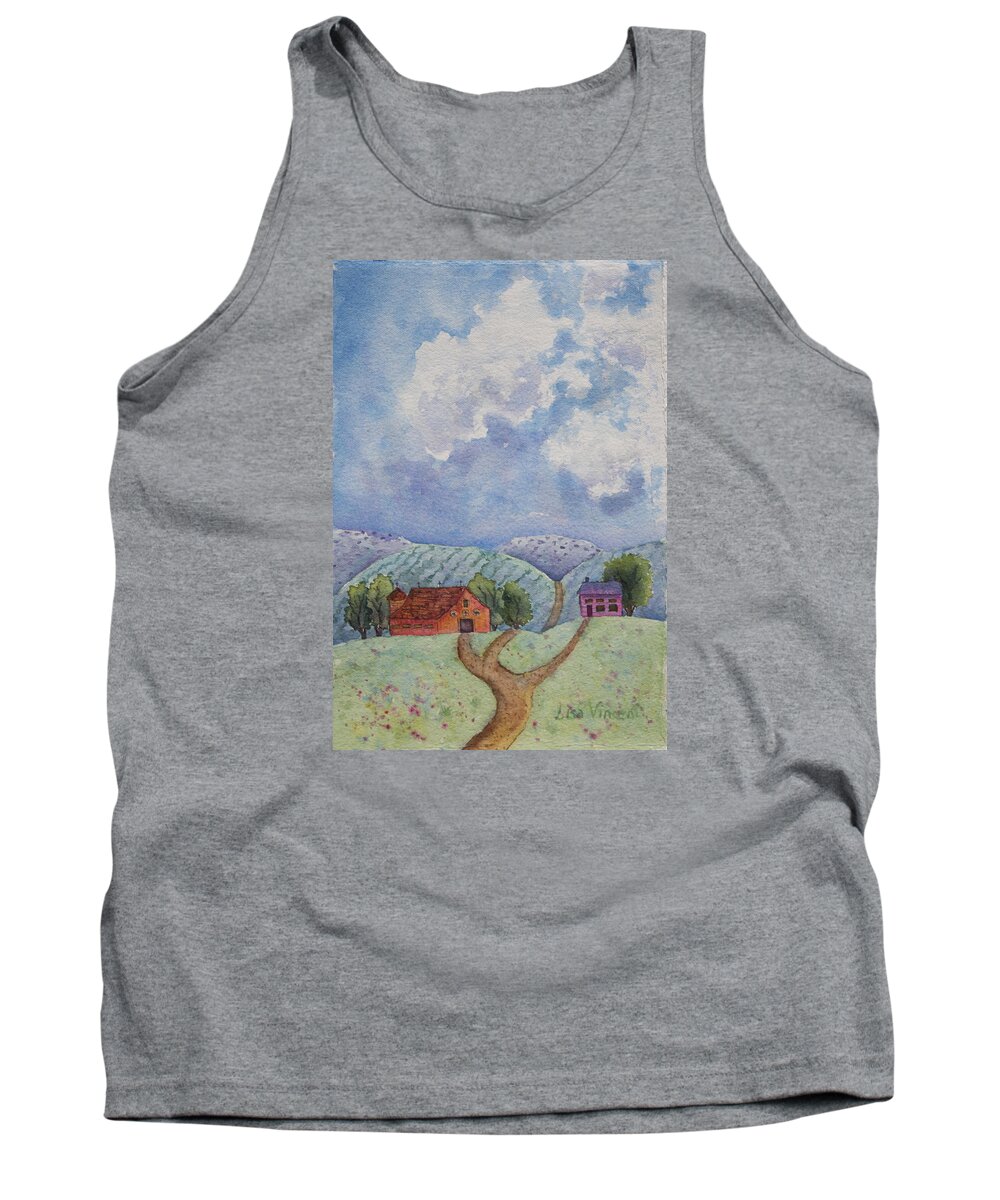 Giclee Tank Top featuring the painting Rural Life by Lisa Vincent