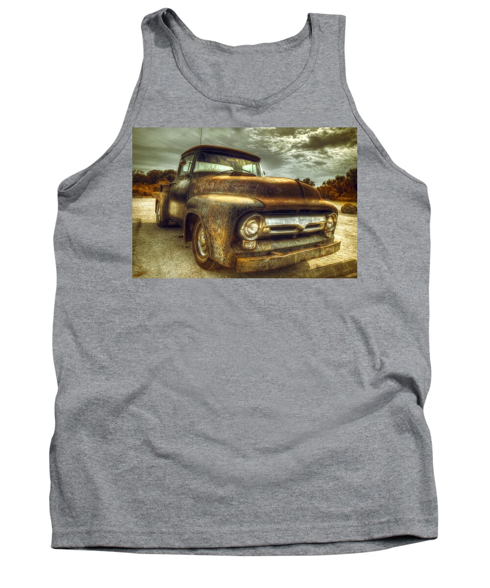 Rust Tank Top featuring the photograph Rusty Truck by Mal Bray
