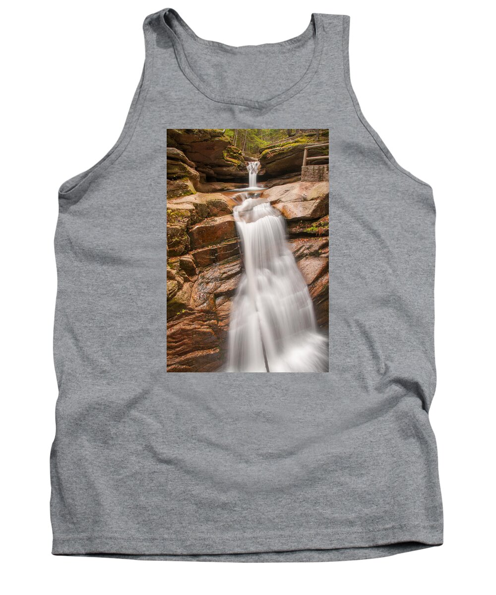 New England Tank Top featuring the photograph Sabbaday Falls by Brenda Jacobs