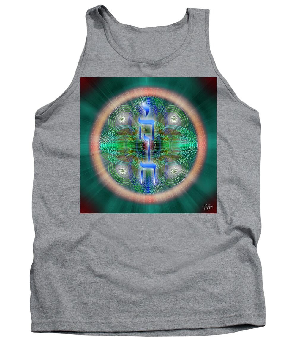 Endre Tank Top featuring the digital art Sacred Geometry 648 by Endre Balogh