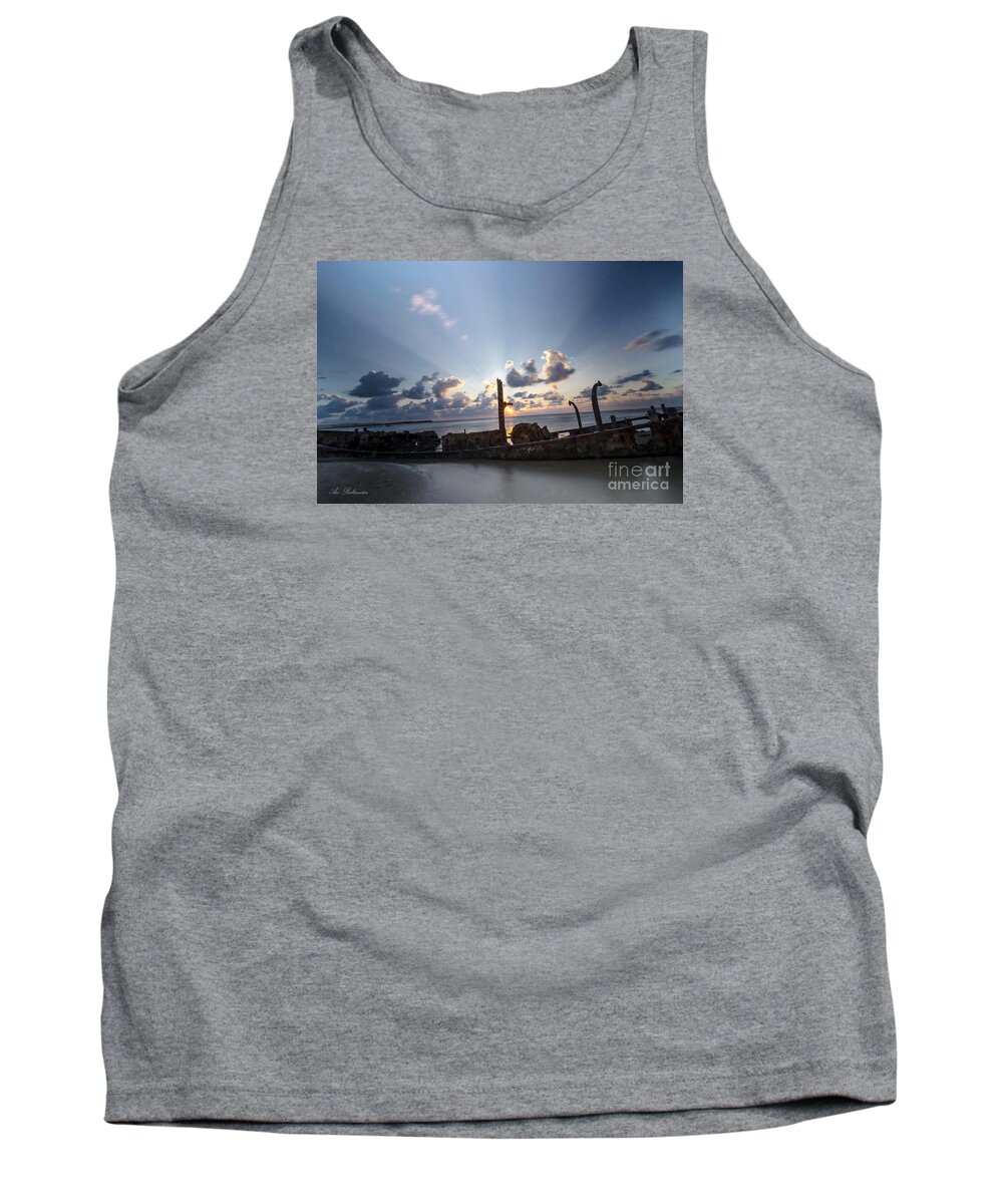 Sea Tank Top featuring the photograph Safe Shore 02 by Arik Baltinester