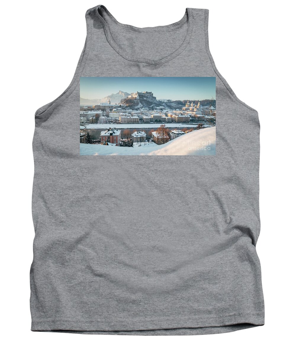 Alps Tank Top featuring the photograph Salzburg Winter Morning by JR Photography