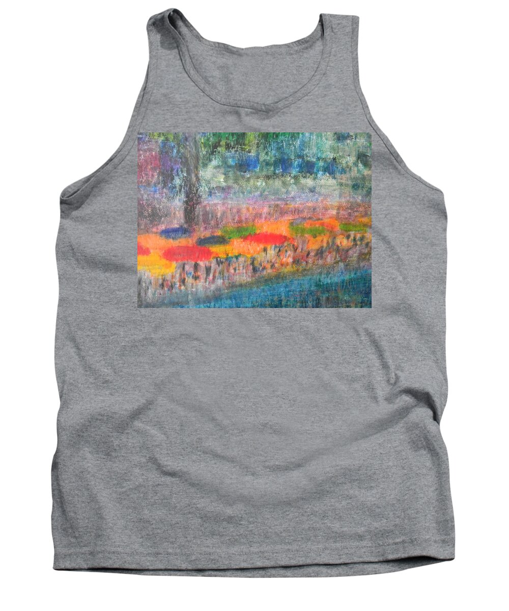 San Antonio Tank Top featuring the painting San Antonio By the River II by Marwan George Khoury