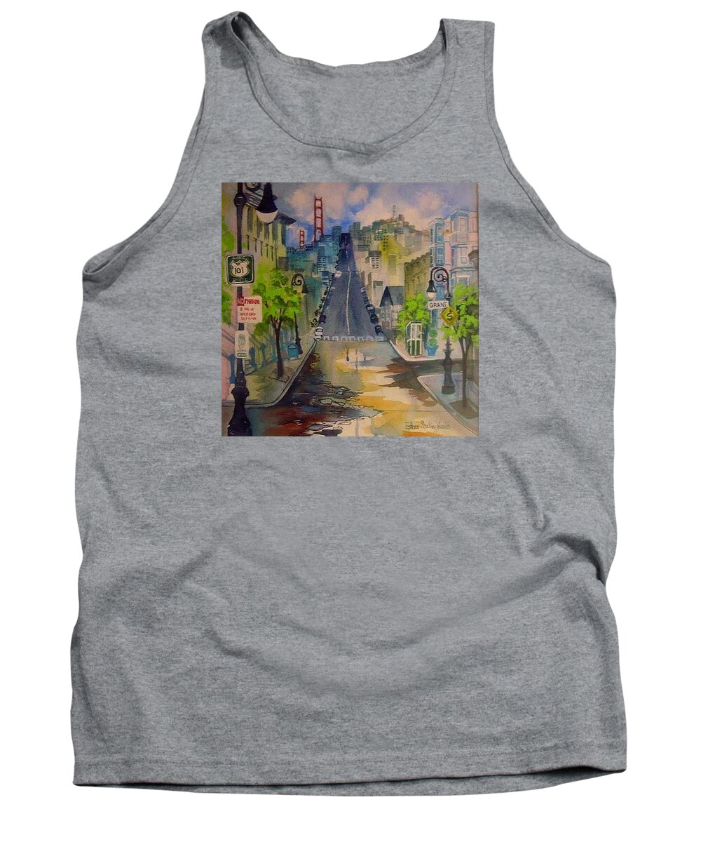  Tank Top featuring the painting San Fran Street by Esther Woods