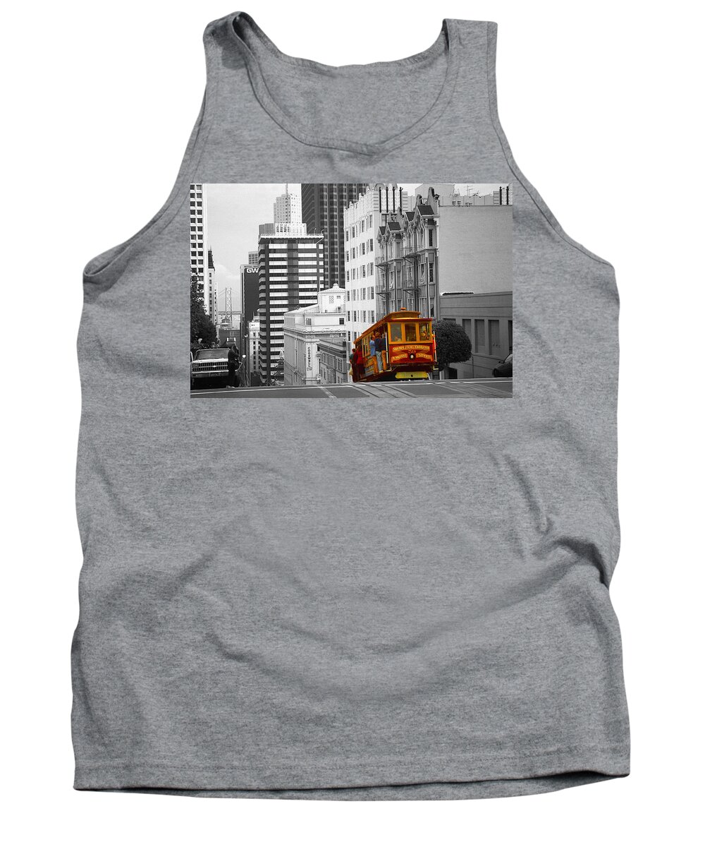 San+francisco Tank Top featuring the photograph San Francisco Cable Car - Highlight Photo by Peter Potter