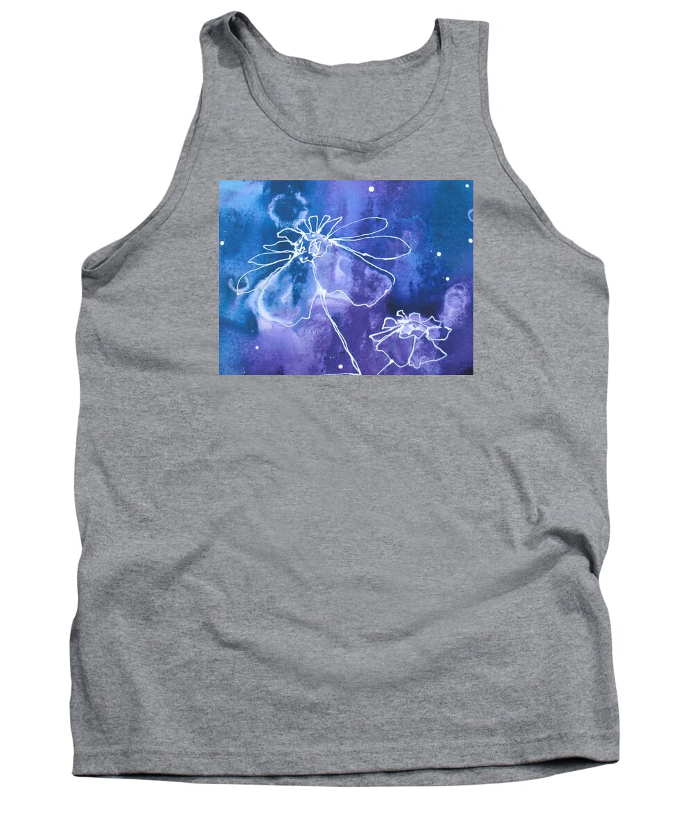 Abstract Tank Top featuring the painting Sassy Duo by Louise Adams