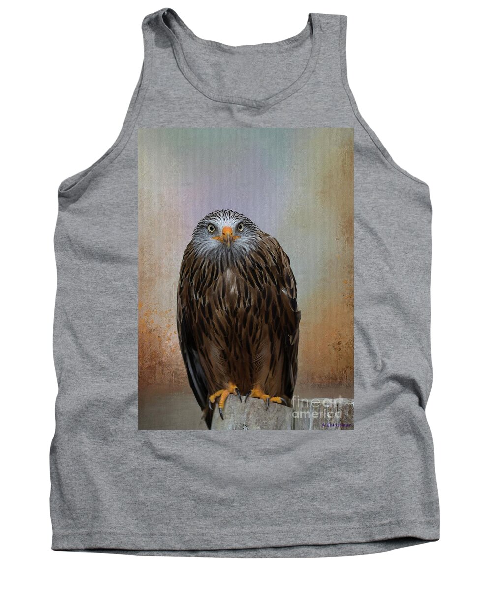 Common Buzzard Tank Top featuring the photograph Scanning for Prey by Eva Lechner