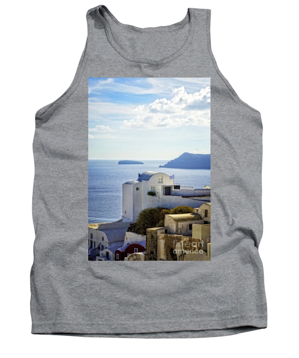 Oia Tank Top featuring the photograph Scenic Oia by HD Connelly
