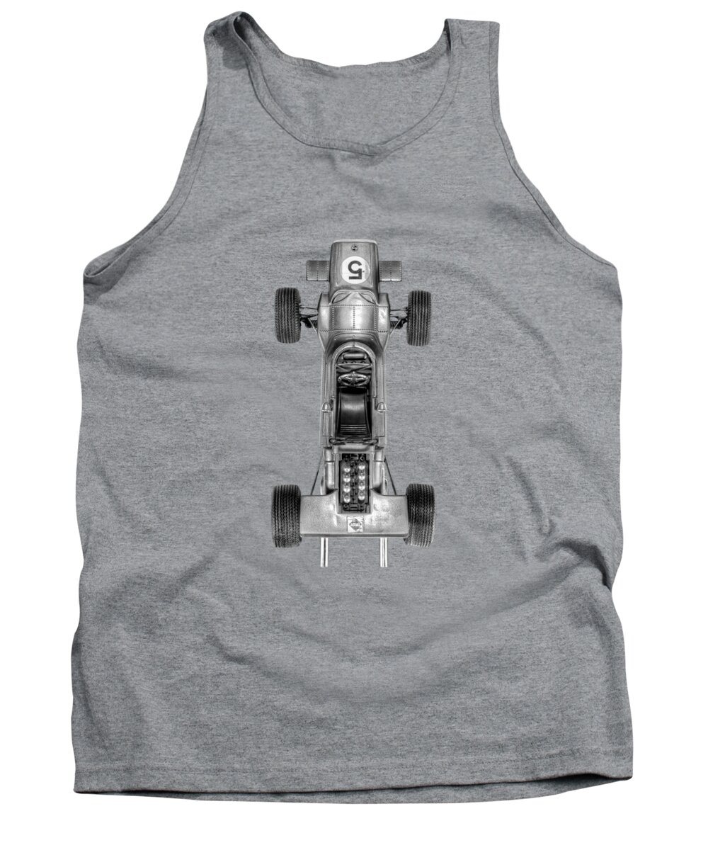 Art Tank Top featuring the photograph Schuco Matra Ford Top BW by YoPedro