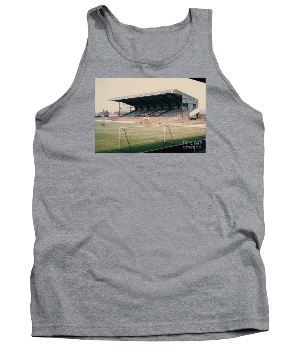  Tank Top featuring the photograph Scunthorpe United - Old Showground - East Stand 2 - 1970s by Legendary Football Grounds