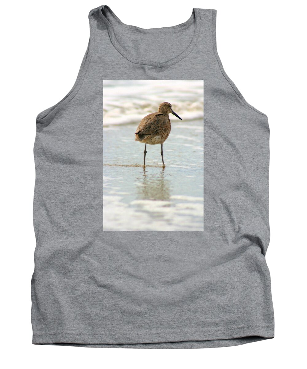 Behind Tank Top featuring the photograph Sea Shore Stroller by Angela Rath