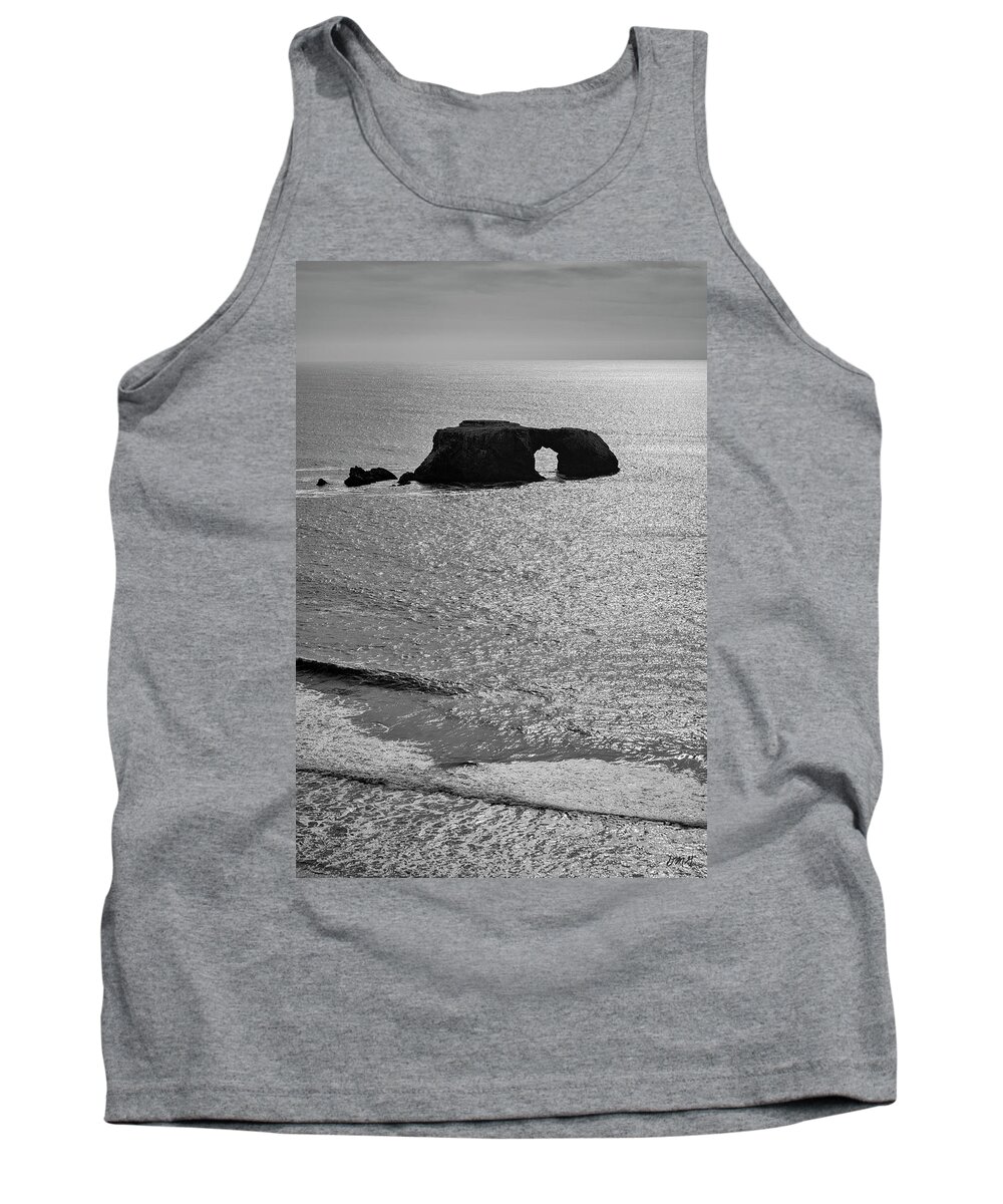Pacific Tank Top featuring the photograph Seascape Jenner California IV BW by David Gordon