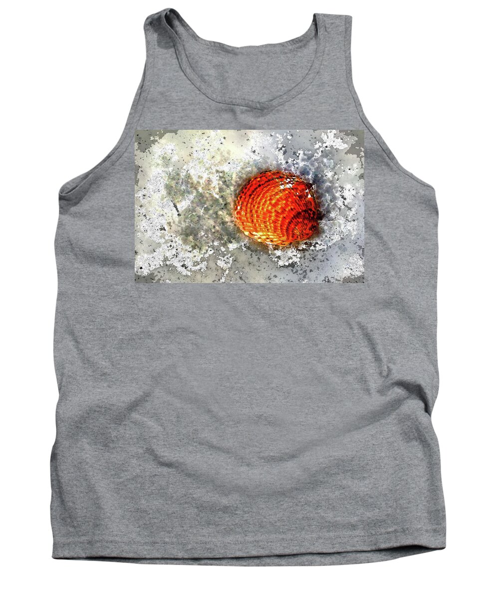 Atlantic Giant Cockle Tank Top featuring the photograph Seashell Art by HH Photography of Florida