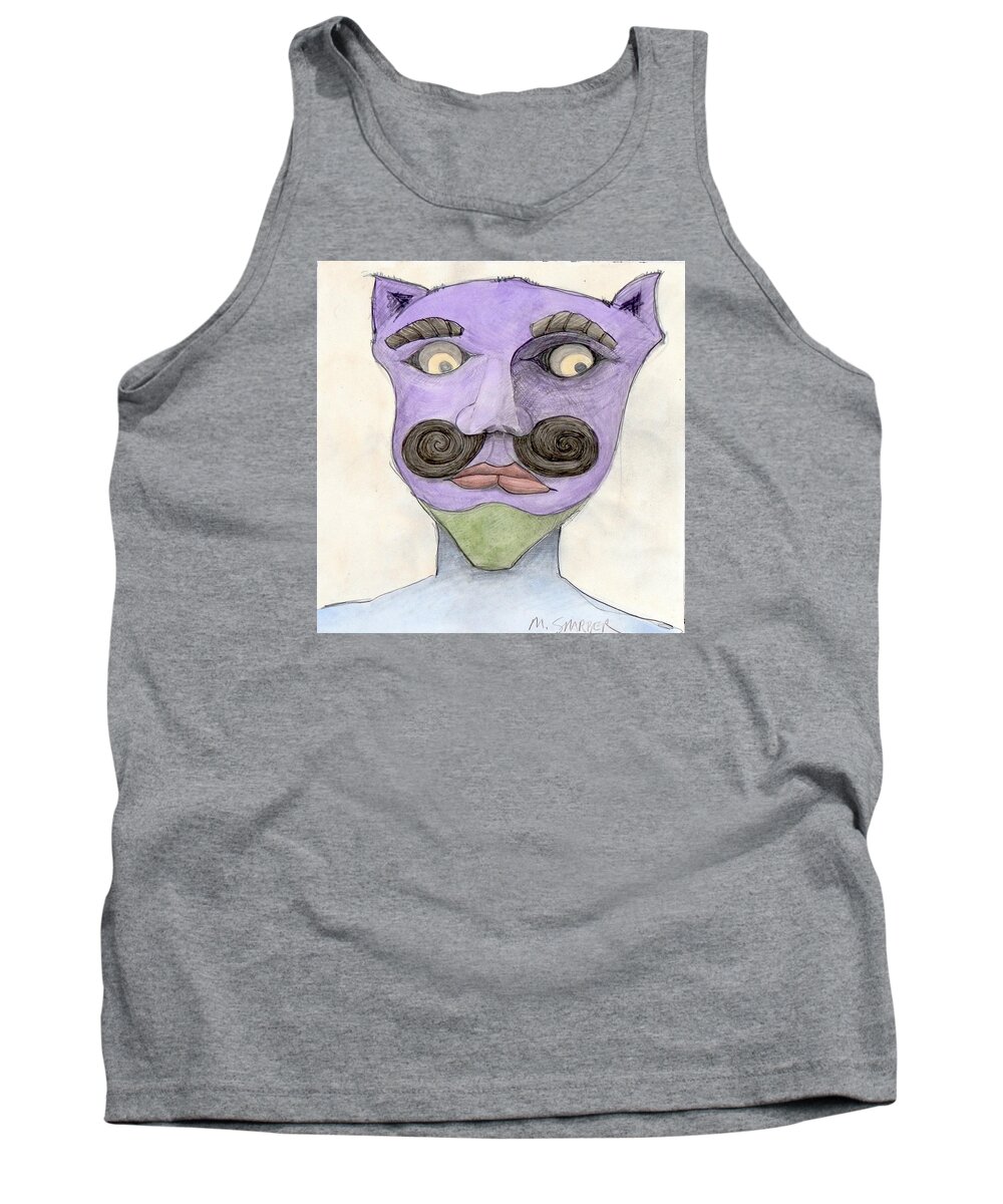Portraits Tank Top featuring the painting Sebastian by Michael Sharber