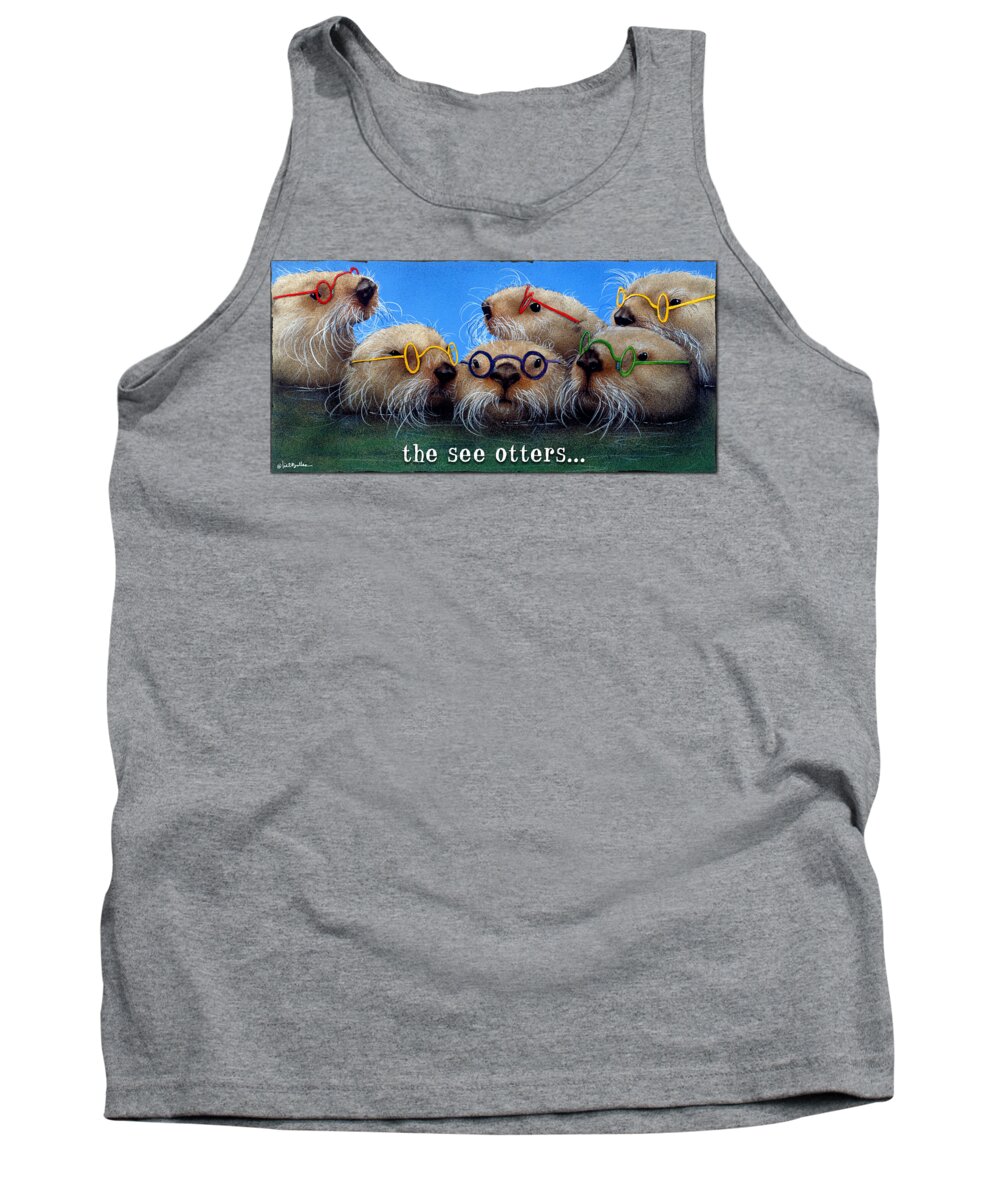 Will Bullas Tank Top featuring the painting See Otters... by Will Bullas