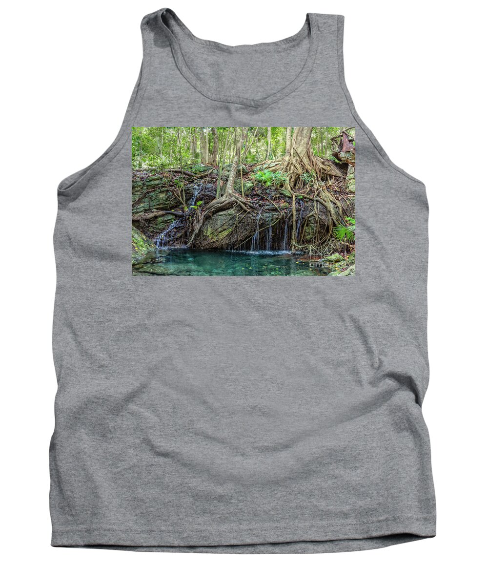 Cenote Tank Top featuring the photograph Seekers by Kathy Strauss