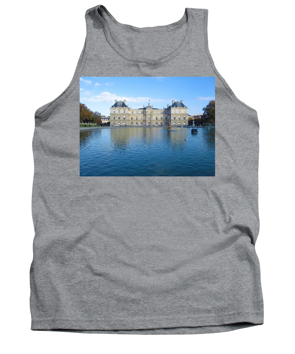 Jardin Du Luxembourg Tank Top featuring the photograph Senat from Jardin du Luxembourg by Christopher J Kirby