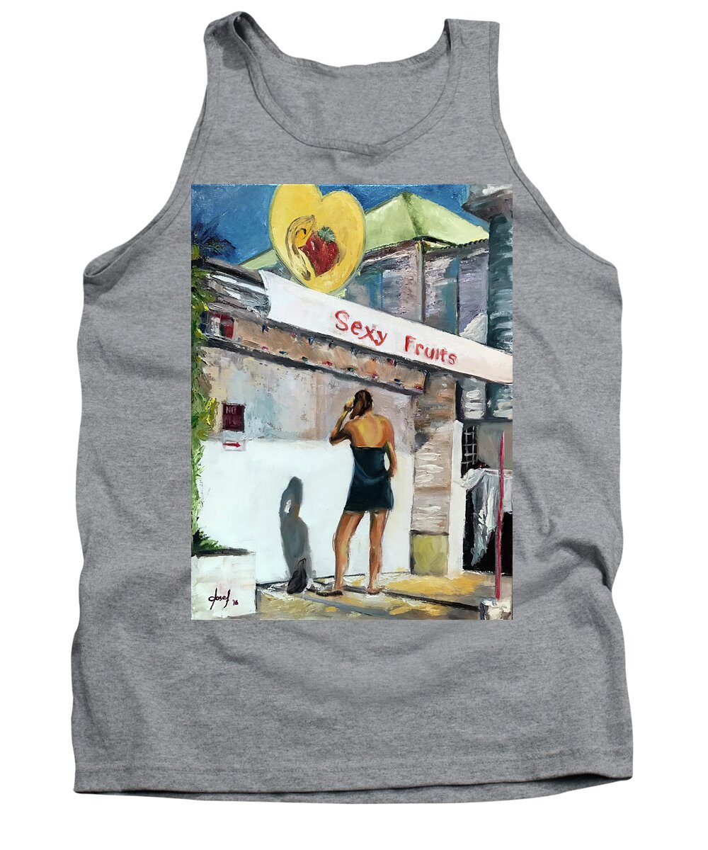  Tank Top featuring the painting Sexy Fruits by Josef Kelly