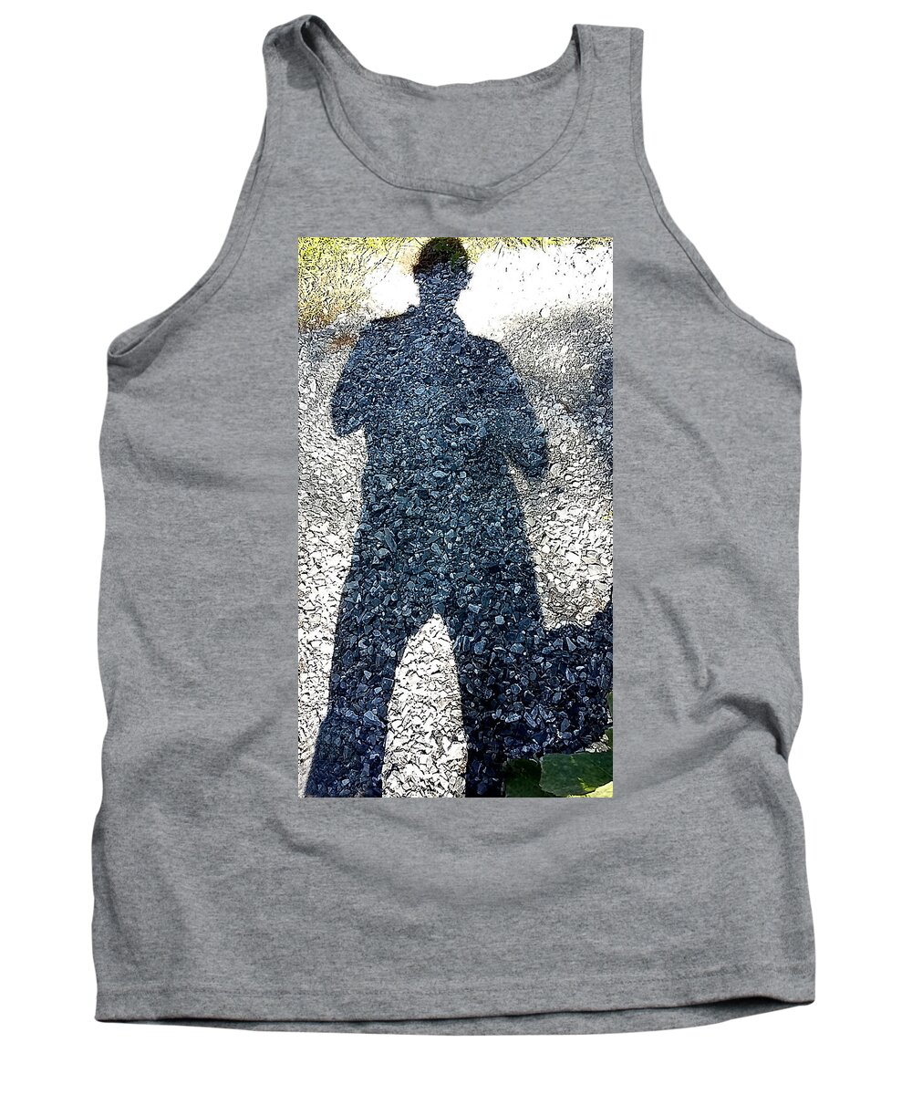 Shadow Tank Top featuring the photograph Shadow Man by Richard Ortolano