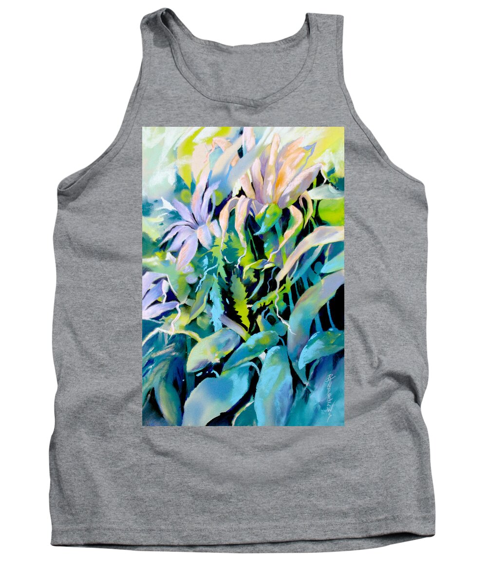 Abstract Tank Top featuring the painting Shadowed Delight by Rae Andrews