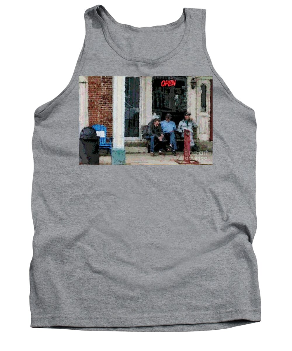 People Tank Top featuring the photograph Shooting the Breeze by Kathie Chicoine