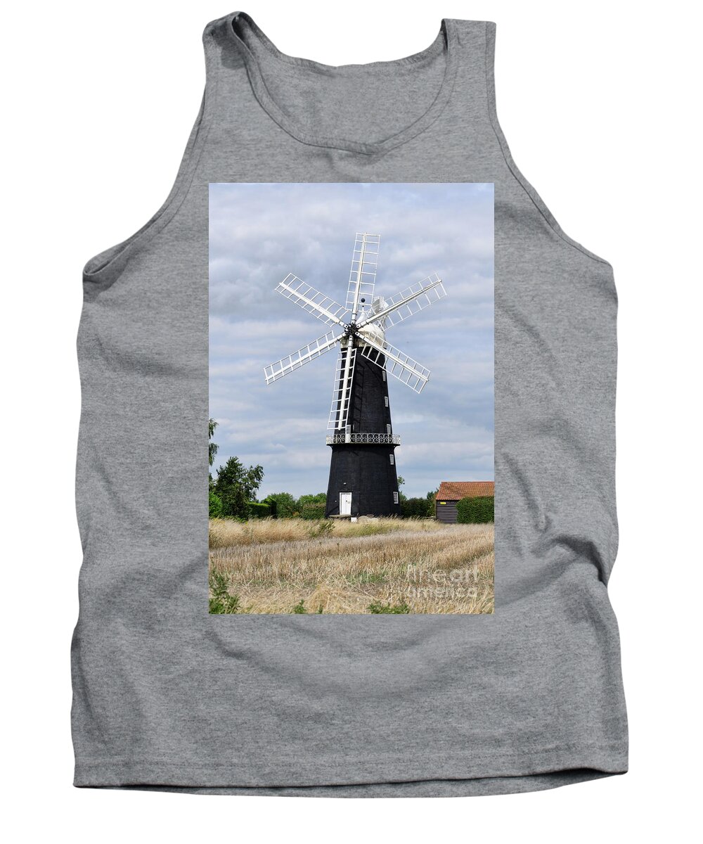 Sibsey Tank Top featuring the photograph Sibsey Trader Windmill by Steev Stamford