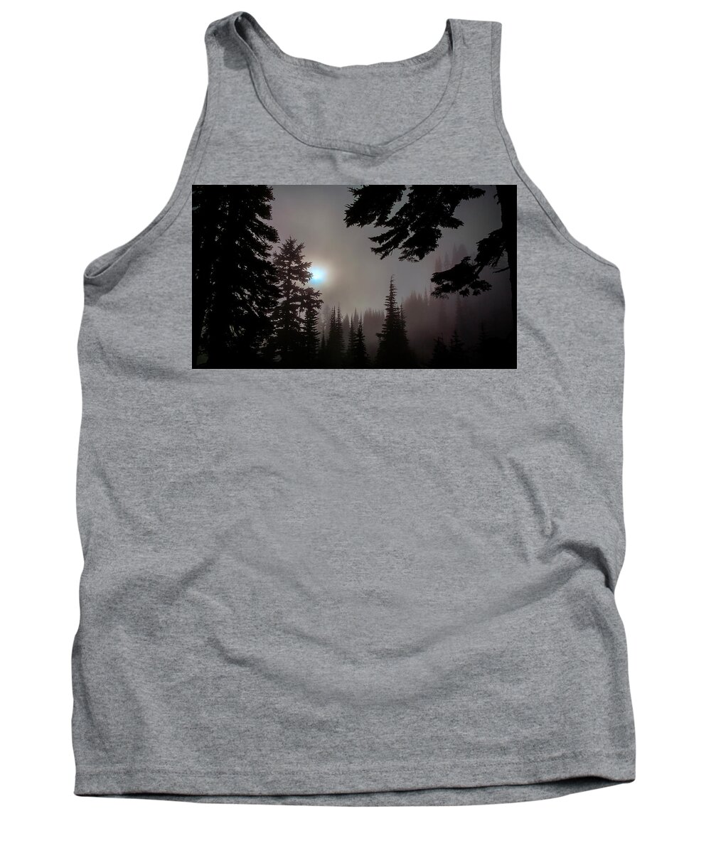 Silhouette Tank Top featuring the photograph Silhouettes in the Mist 2008 by Greg Reed