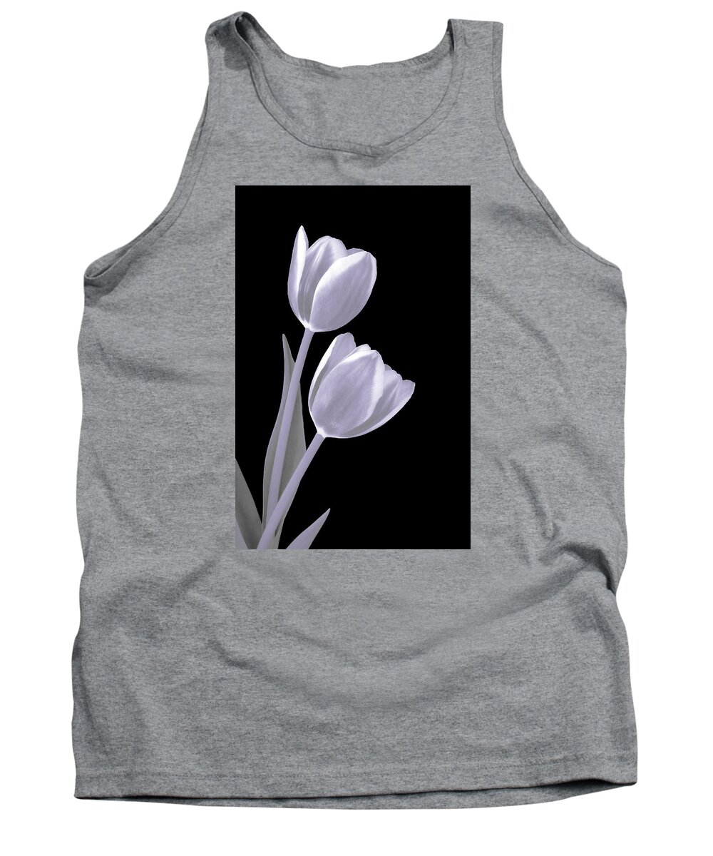 Tulips Tank Top featuring the photograph Silver Tulips by Johanna Hurmerinta