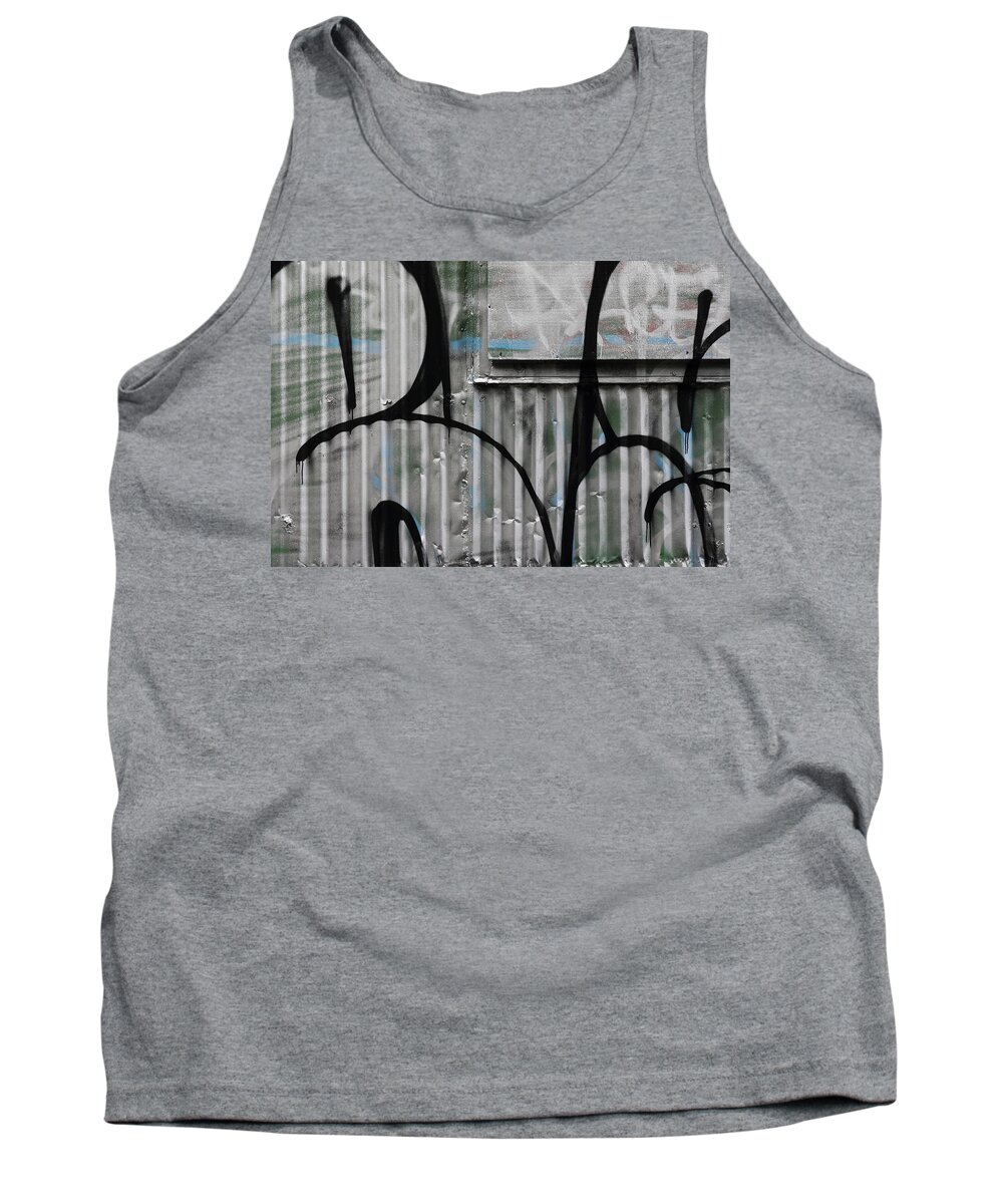 Color Tank Top featuring the photograph silver wall I by Kreddible Trout