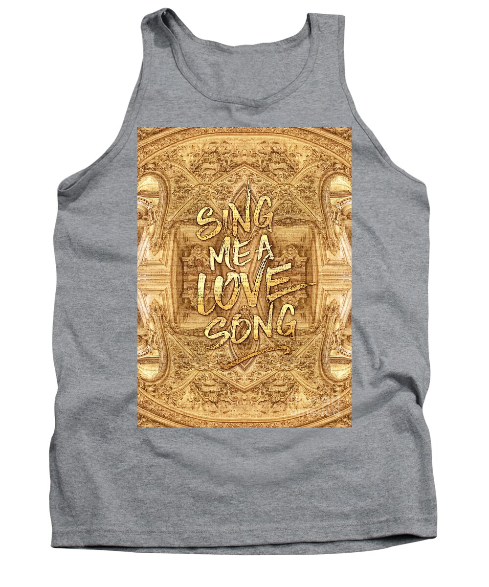 Sing Me A Love Song Tank Top featuring the photograph Sing Me A Love Song Opera Garnier Antique Sheet Music by Beverly Claire Kaiya