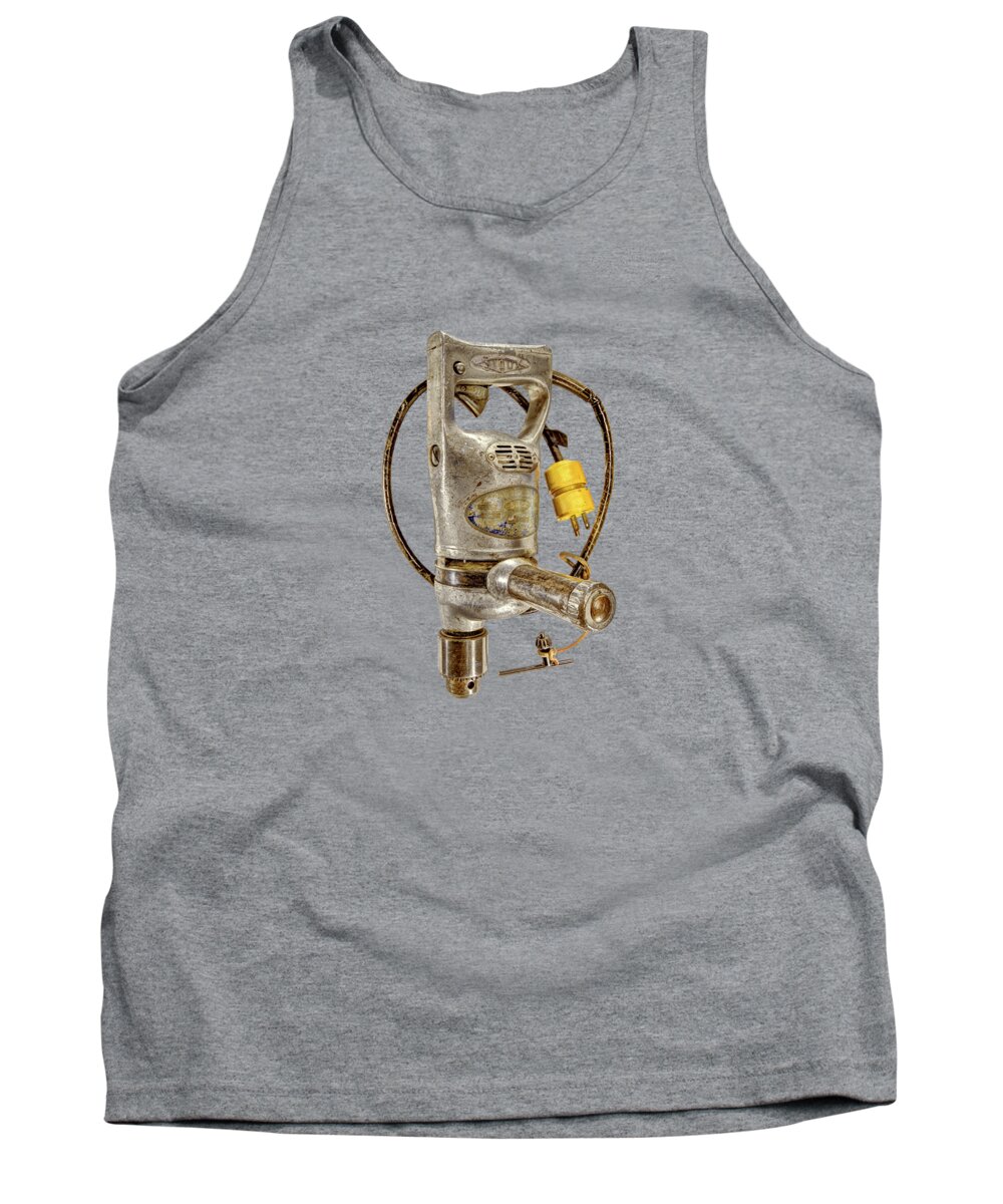 Antique Tank Top featuring the photograph Sioux Drill Motor 1/2 Inch by YoPedro