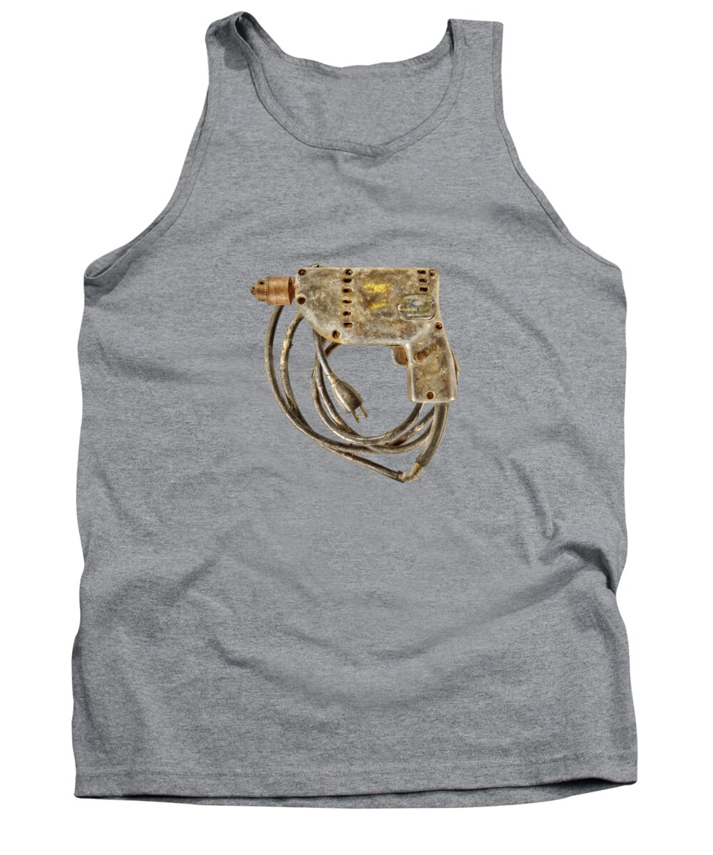 Antique Tank Top featuring the photograph Sioux Drill Motor 1/4 Inch by YoPedro