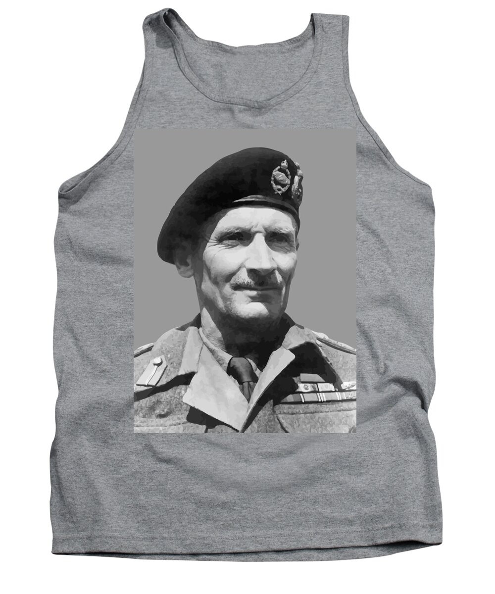 Monty Tank Top featuring the painting Sir Bernard Law Montgomery by War Is Hell Store