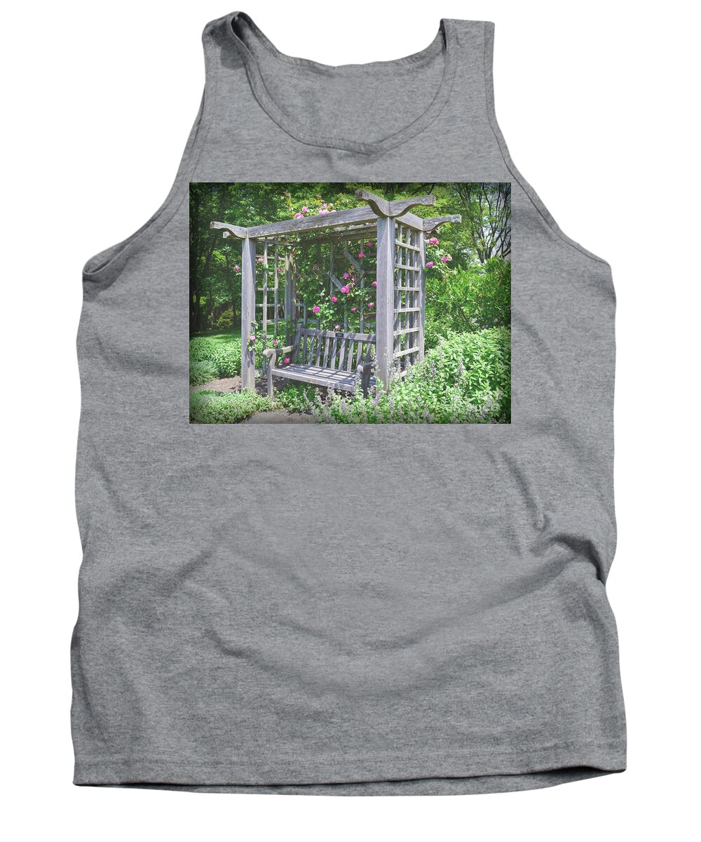 Flowers Tank Top featuring the photograph Sit Awhile by Scott and Dixie Wiley