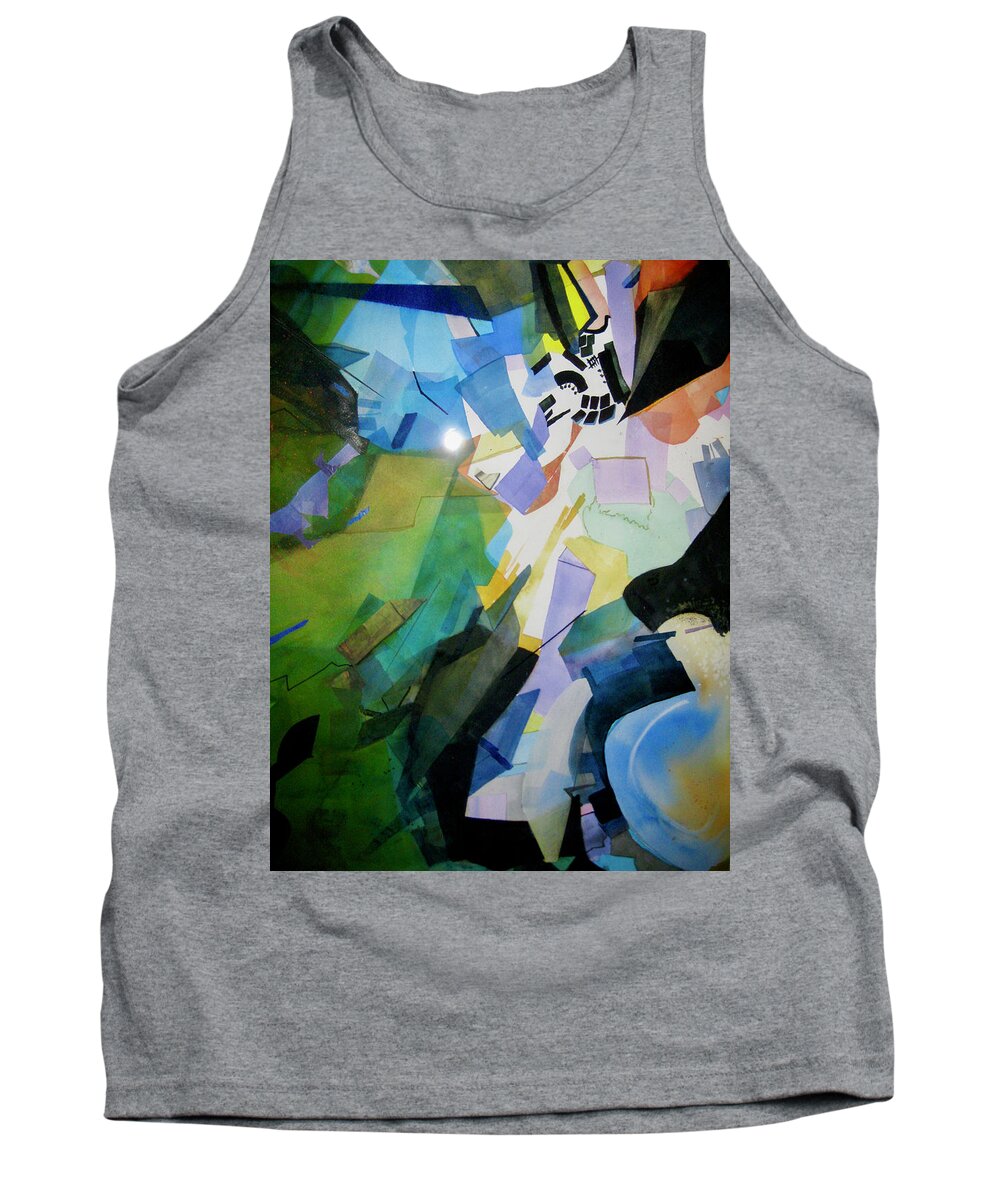 Abstract Tank Top featuring the painting Sky Light by Carole Johnson
